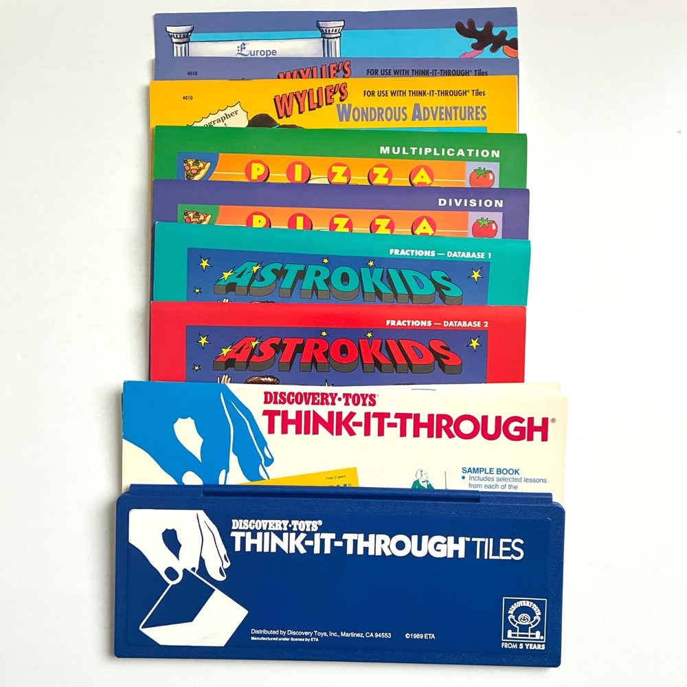 Discovery Toys Think It Through Tiles 6 Books Multiplication Division Fractions